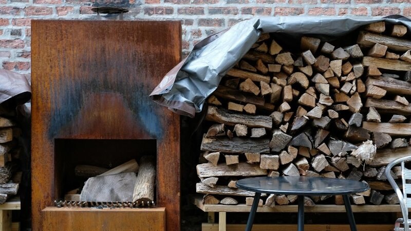 pile of stacked firewood outdoors